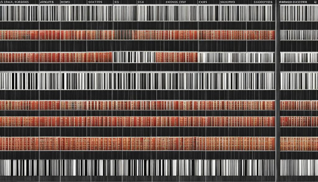 Serienummers en barcodes op labels